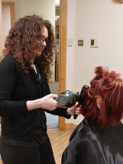 Martine, a stylist at the Orchard Hairdresing and Beauty Services in Cowley, Oxford